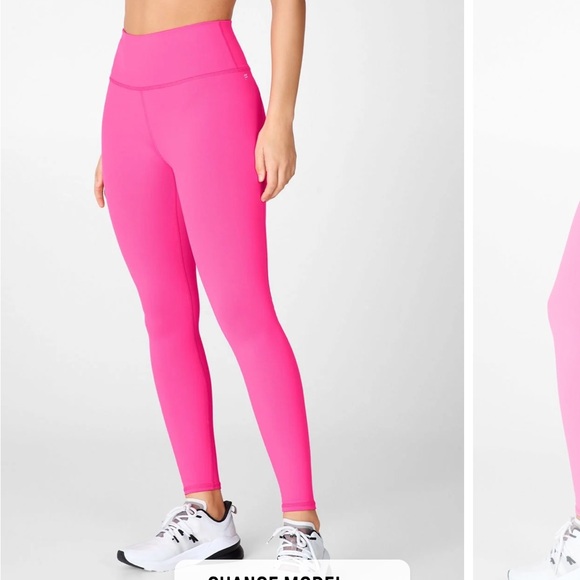 NWOT - Fabletics PureLux 7/8 High Waisted Leggings - hot pink - size S - Picture 6 of 6